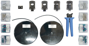 individual connections and components included in the gedore repair kit for fakra plug connections